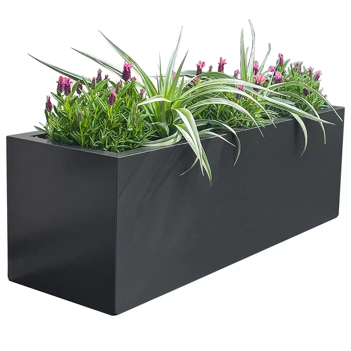 Metal Designer Planter Box 900 x 300 x 300mm Charcoal V178-67260
