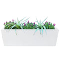 Metal Designer Planter Box 900 x 300 x 300mm Vibrant White V178-67261