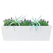 Metal Designer Planter Box 900 x 300 x 300mm Vibrant White V178-67261