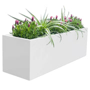 Metal Designer Planter Box 900 x 300 x 300mm Vibrant White V178-67261