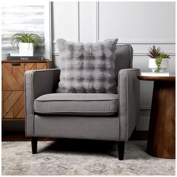 Luxe faux fur cushion 55 x 55cm grey V178-67280
