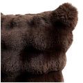 Luxe faux fur cushion 55 x 55cm dark brown V178-67282