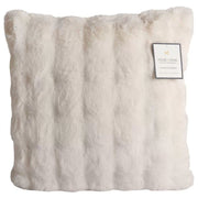 Luxe faux fur cushion 55 x 55cm ivory V178-67285