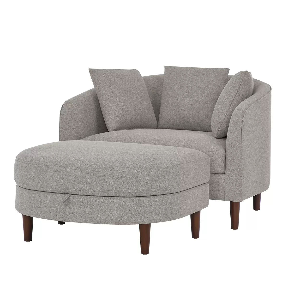 Accent Chair with Storage Ottoman V178-67292