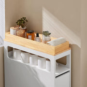 Storage Cart Narrow Cabinet Wheels Tray Drawers V178-67884