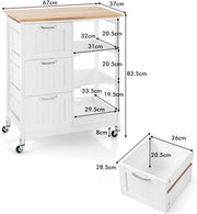 Kitchen Island on Wheels with Storage V178-68184