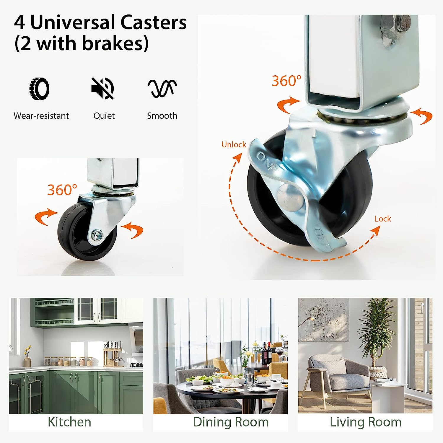 Kitchen Island on Wheels with Storage V178-68184