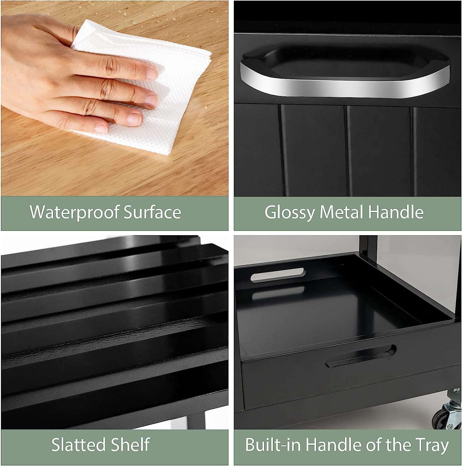 Kitchen Island Cart with Storage, Drawers, Shelves V178-68284