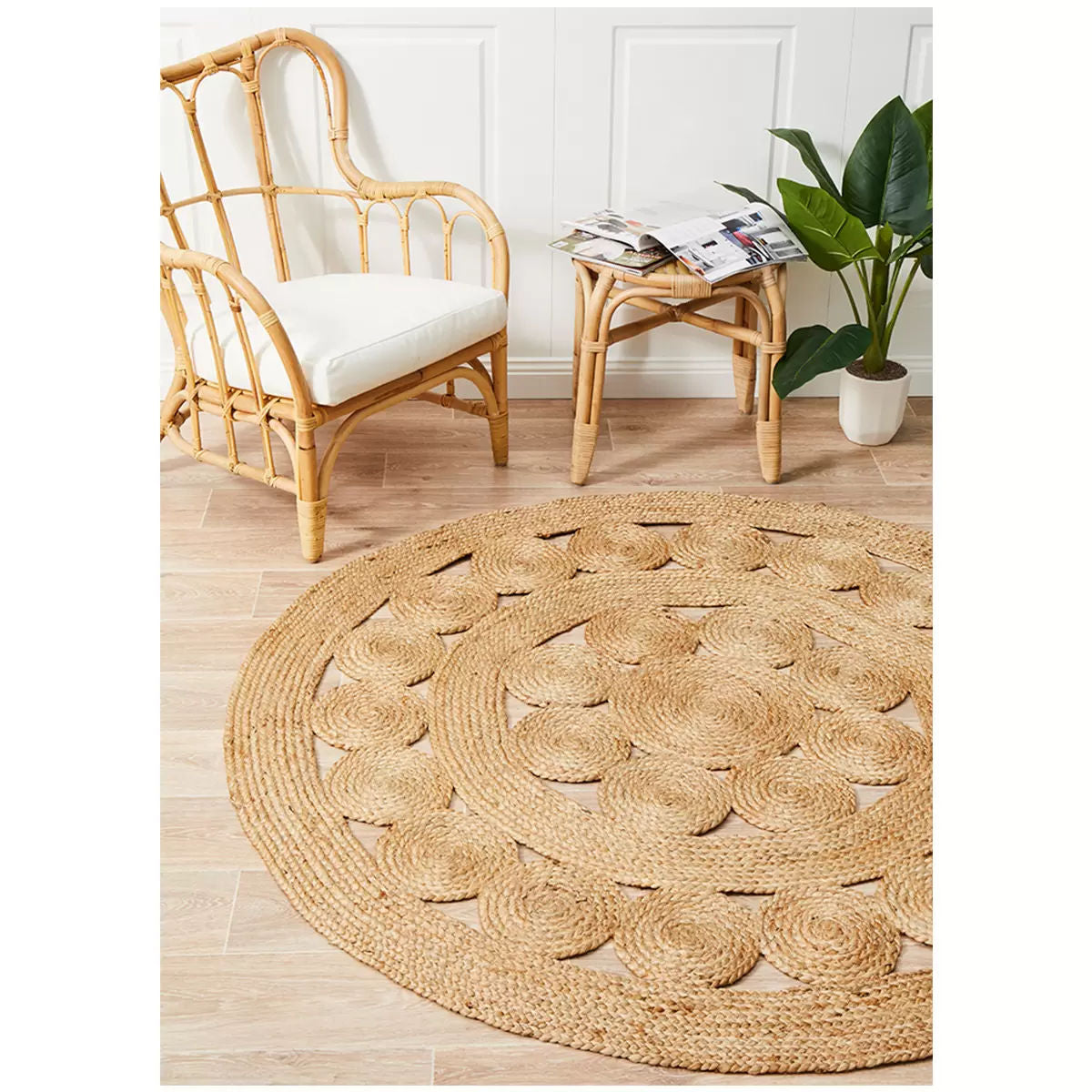Atrium pilu natural rug 200 x 200cm V178-68909