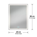 Aurea integrated led plug in wall mirror V178-68915