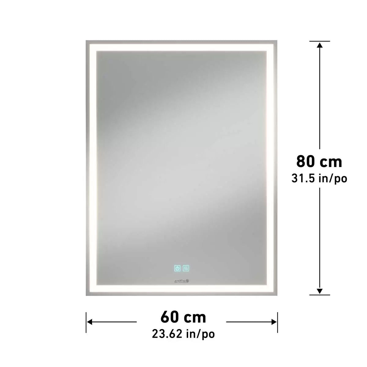 Aurea integrated led plug in wall mirror V178-68915