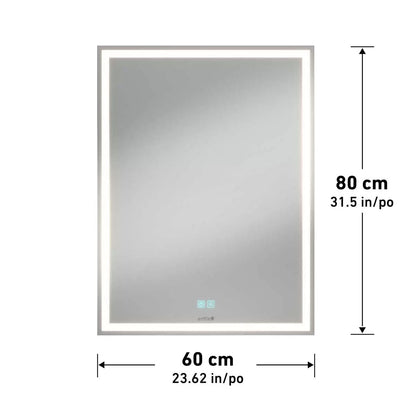 Aurea integrated led plug in wall mirror V178-68915