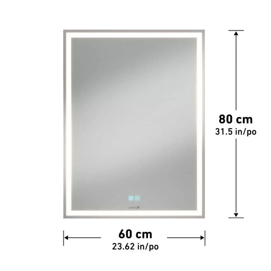 Aurea integrated led plug in wall mirror V178-68915