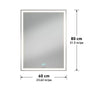 Aurea integrated led plug in wall mirror V178-68915