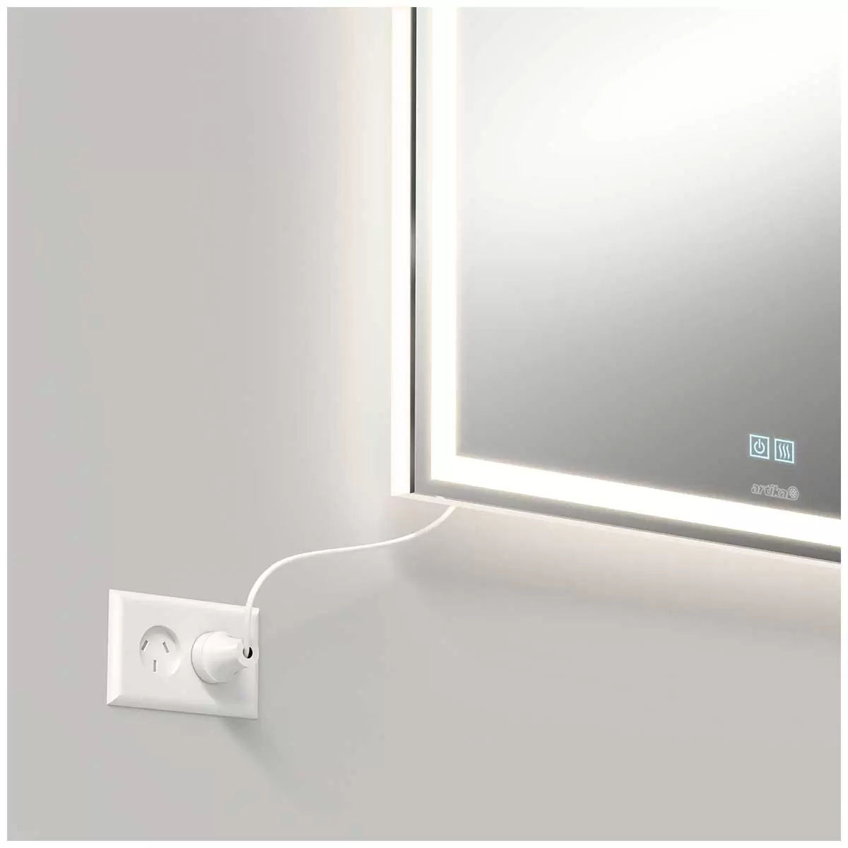 Aurea integrated led plug in wall mirror V178-68915