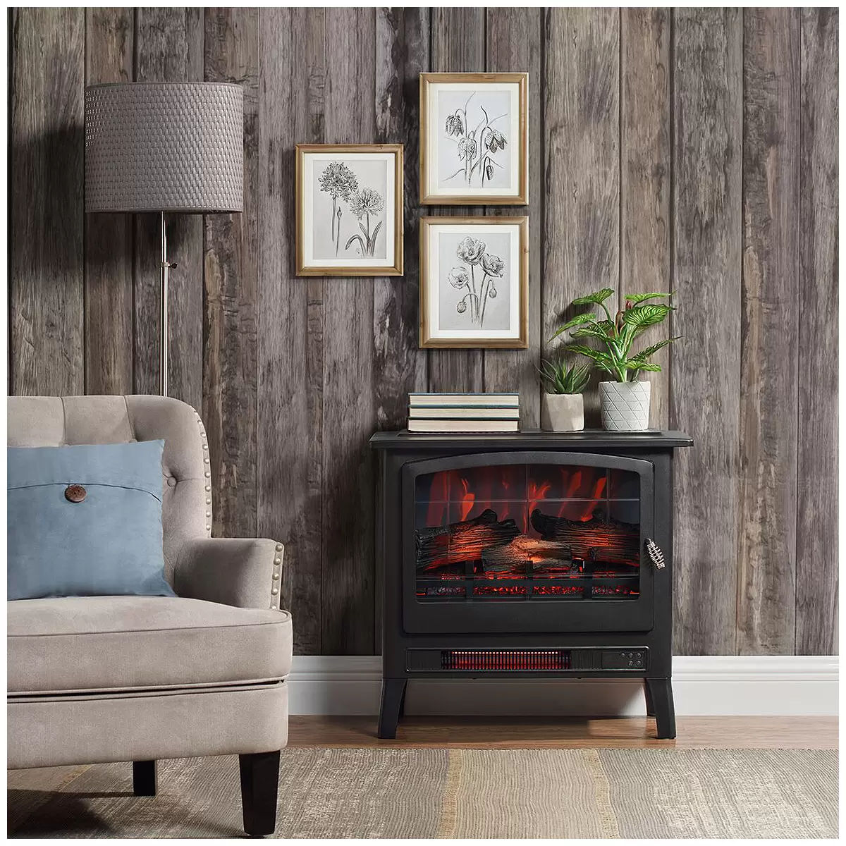 Infrared electric fireplace stove heater V178-68929