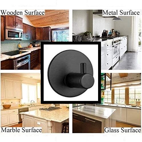 4 Pack Stainless Steel self-Adhesive Wall Hook for Bathroom and Kitchen V178-77770