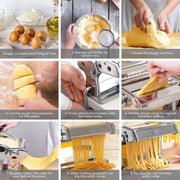 Pasta Maker Manual Steel Machine with 8 Adjustable Thickness Settings V178-82511