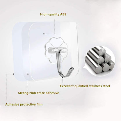 24 Packs Heavy Duty Adhesive Hooks Kitchen Wall Hooks V178-83096