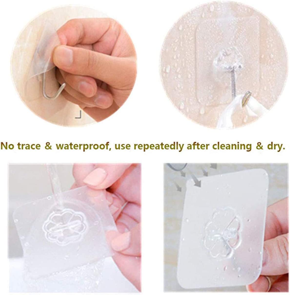 24 Packs Heavy Duty Adhesive Hooks Kitchen Wall Hooks V178-83096