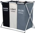 3 in 1 Large 135L Laundry Clothes Hamper Basket with Waterproof bags and Aluminum Frame (Multi) V178-83102