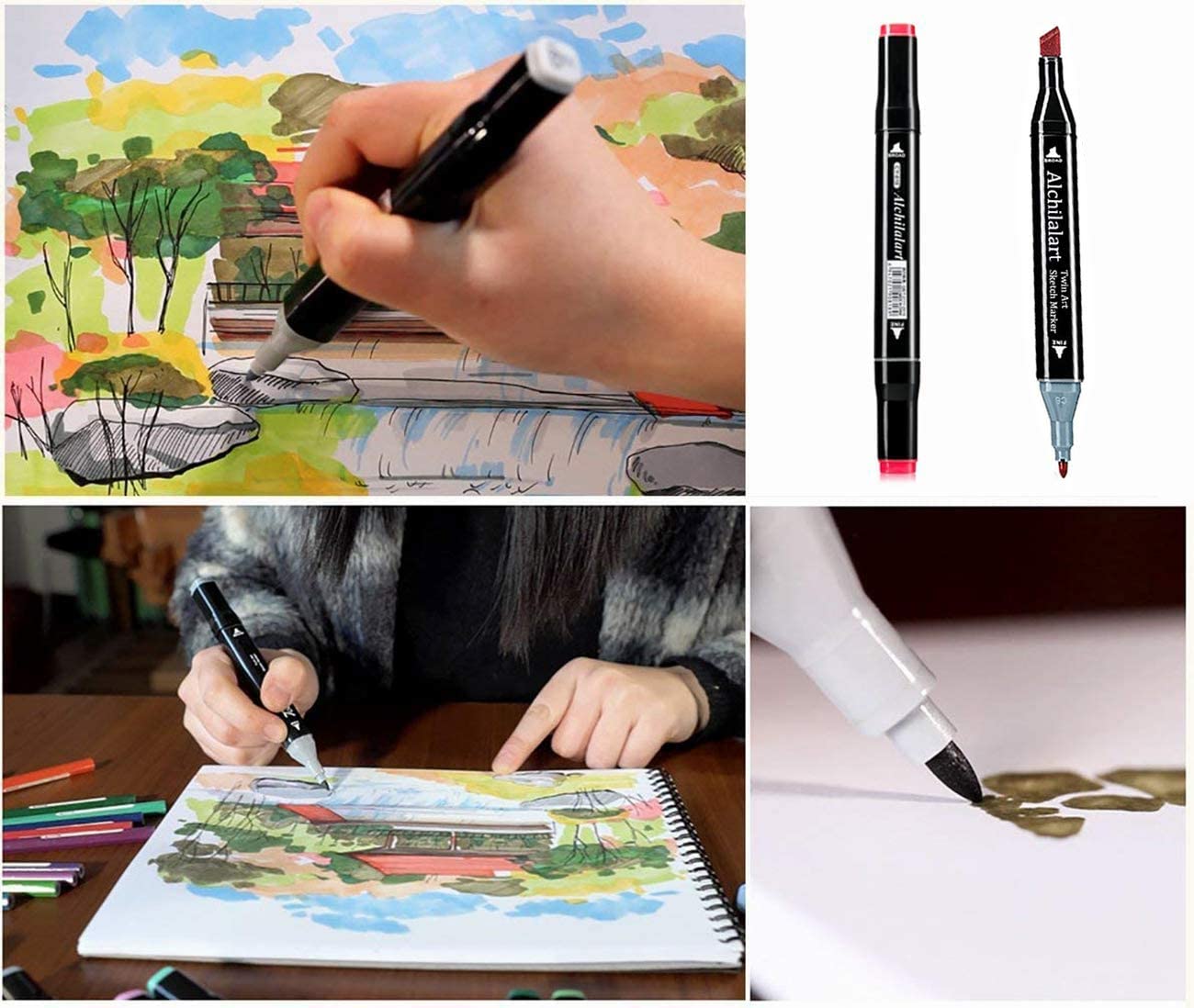 168 Colours Graffiti Pen Permanent Marker Pens Set for Adults and Children V178-83126