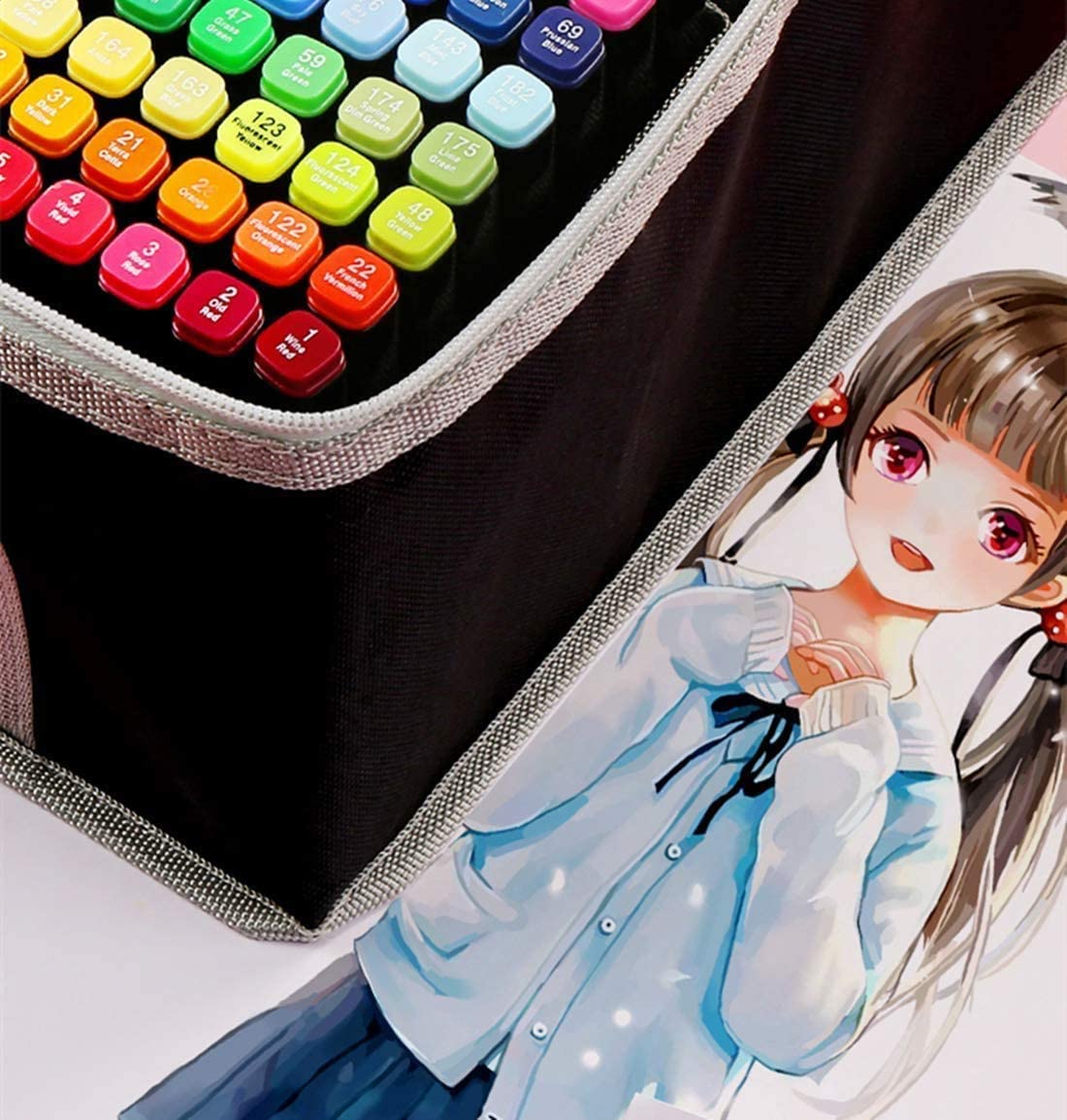 168 Colours Graffiti Pen Permanent Marker Pens Set for Adults and Children V178-83126