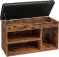 Shoe Storage Bench with Padded Cushion,Flip-Open Storage Box and Adjustable Shelf for Entryway and Living Room V178-83171