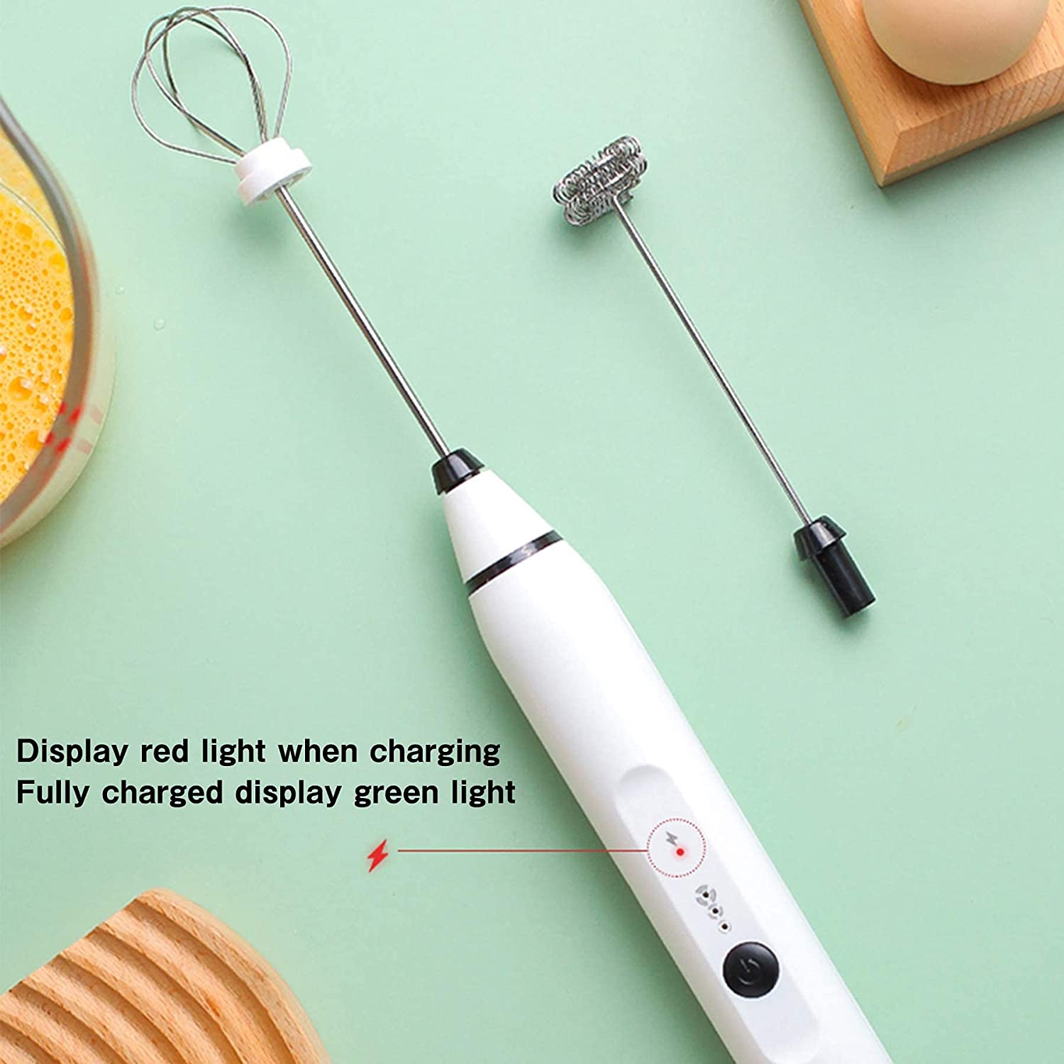 Silver Rechargeable Electric Milk Frother Handheld (3 Speeds) V178-83518