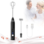 Black Rechargeable Electric Milk Frother Handheld (3 Speeds) V178-83525