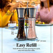 Modern Stainless Steel Salt and Pepper Grinder Set V178-83624