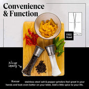 Modern Stainless Steel Salt and Pepper Grinder Set V178-83624