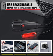 Waterproof Rechargeable LED Bike Lights Set (2000mah Lithium Battery, IPX4, 2 USB Cables) V178-83631
