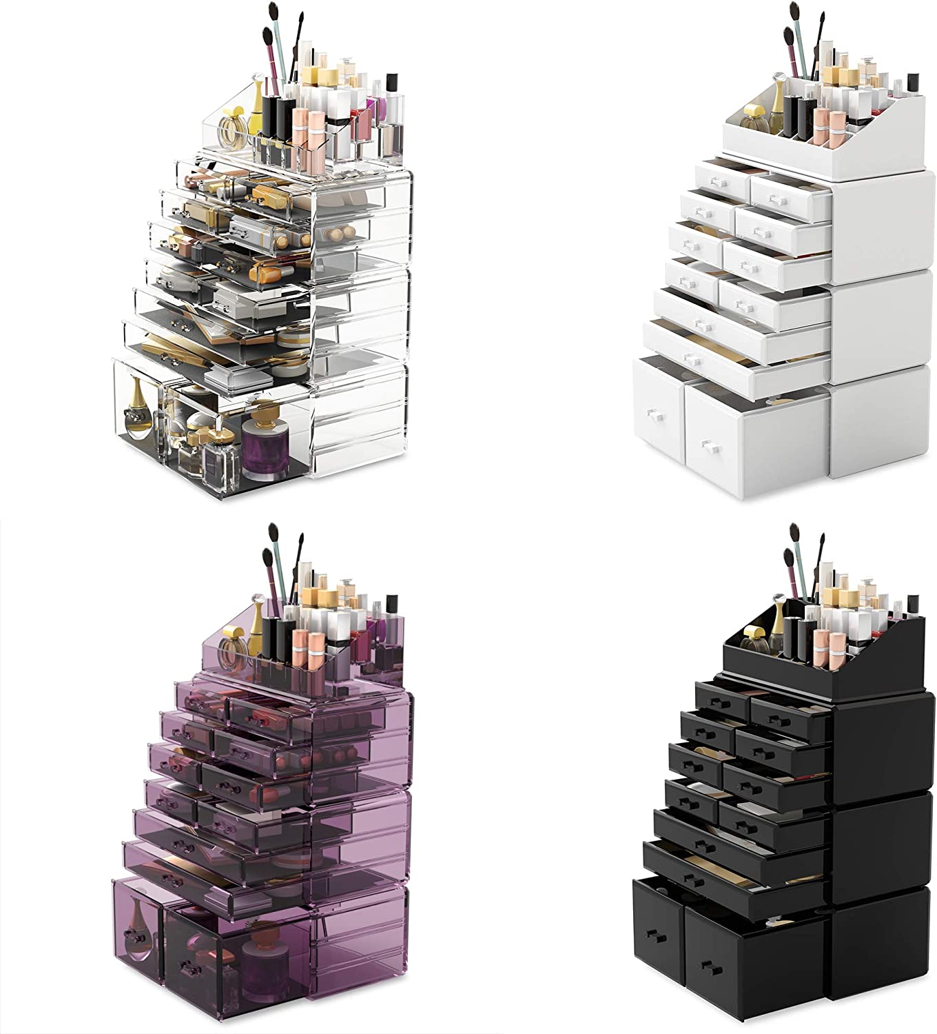 Makeup Cosmetic Organizer Storage with 12 Drawers Display Boxes (White) V178-84130