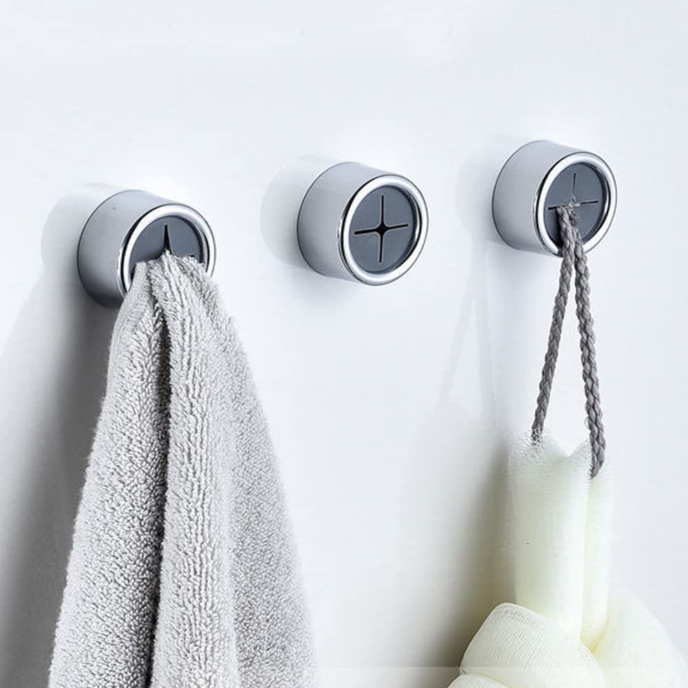 3 Pack Self Adhesive Round Towel Hooks for Kitchen and Bathroom V178-84385
