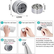 3 Pack Self Adhesive Round Towel Hooks for Kitchen and Bathroom V178-84385