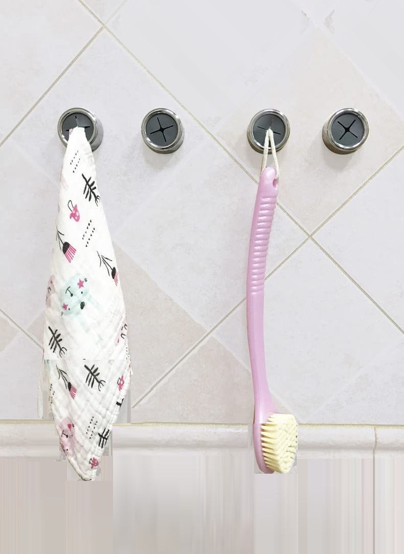 3 Pack Self Adhesive Round Towel Hooks for Kitchen and Bathroom V178-84385