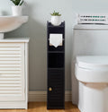 Toilet Paper Roll Holder for Bathroom with roller (Black, 76cm) V178-84402