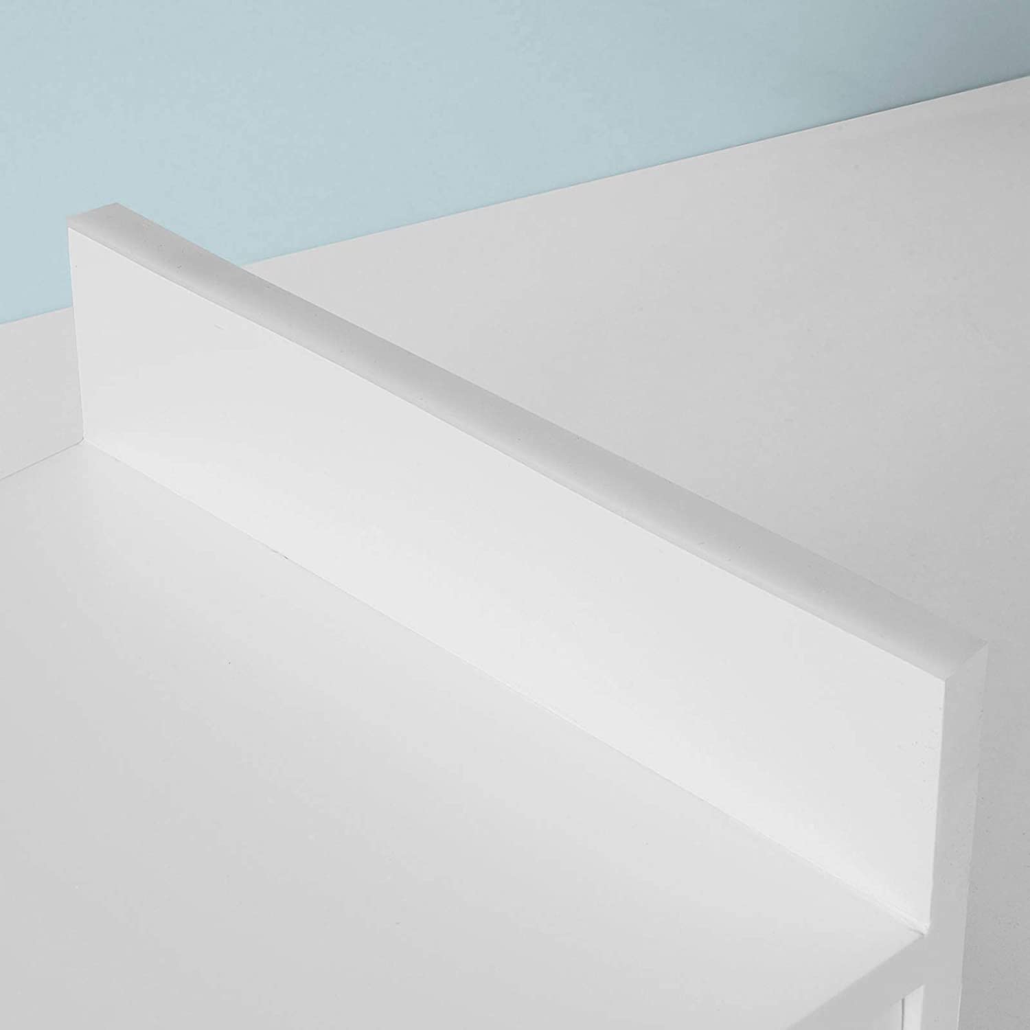 White Monitor Stand Desk Organizer with 2 Drawers V178-84492