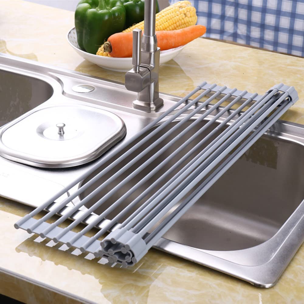 Over The Sink Multipurpose Roll-Up Dish Drying Rack (52 x 33 cm) V178-84527