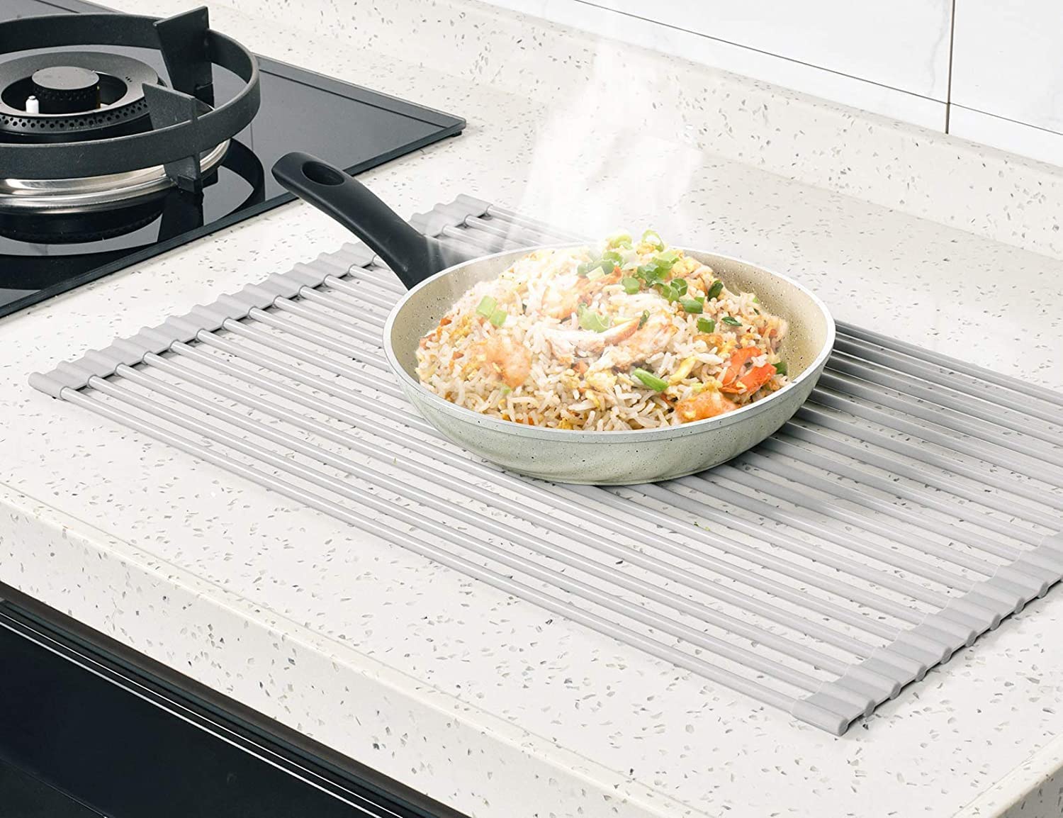 Over The Sink Multipurpose Roll-Up Dish Drying Rack (52 x 33 cm) V178-84527