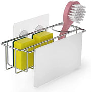 3-in-1 Adhesive Stainless Steel Sink Caddy Organizer Storage for Kitchen Rustproof V178-84565