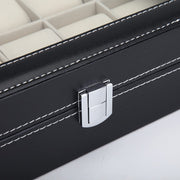 Black PU Leather Watch Organizer Display Storage Box Cases for Men & Women (10 slots) V178-84574