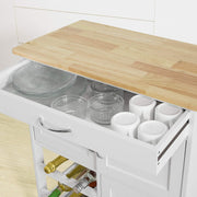 Kitchen Trolley with Wine Racks, Portable Workbench and Serving Cart for Bar or Dining V178-84621