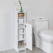 Toilet Paper Holder with Storage, Freestanding Cabinet, Toilet Brush Holder and Toilet Paper Dispenser V178-84706