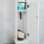 Toilet Paper Holder with Storage, Freestanding Cabinet, Toilet Brush Holder and Toilet Paper Dispenser V178-84706