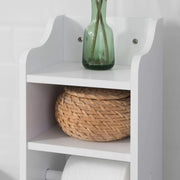 Toilet Paper Holder with Storage, Freestanding Cabinet, Toilet Brush Holder and Toilet Paper Dispenser V178-84706