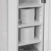 Toilet Paper Holder with Storage, Freestanding Cabinet, Toilet Brush Holder and Toilet Paper Dispenser V178-84706