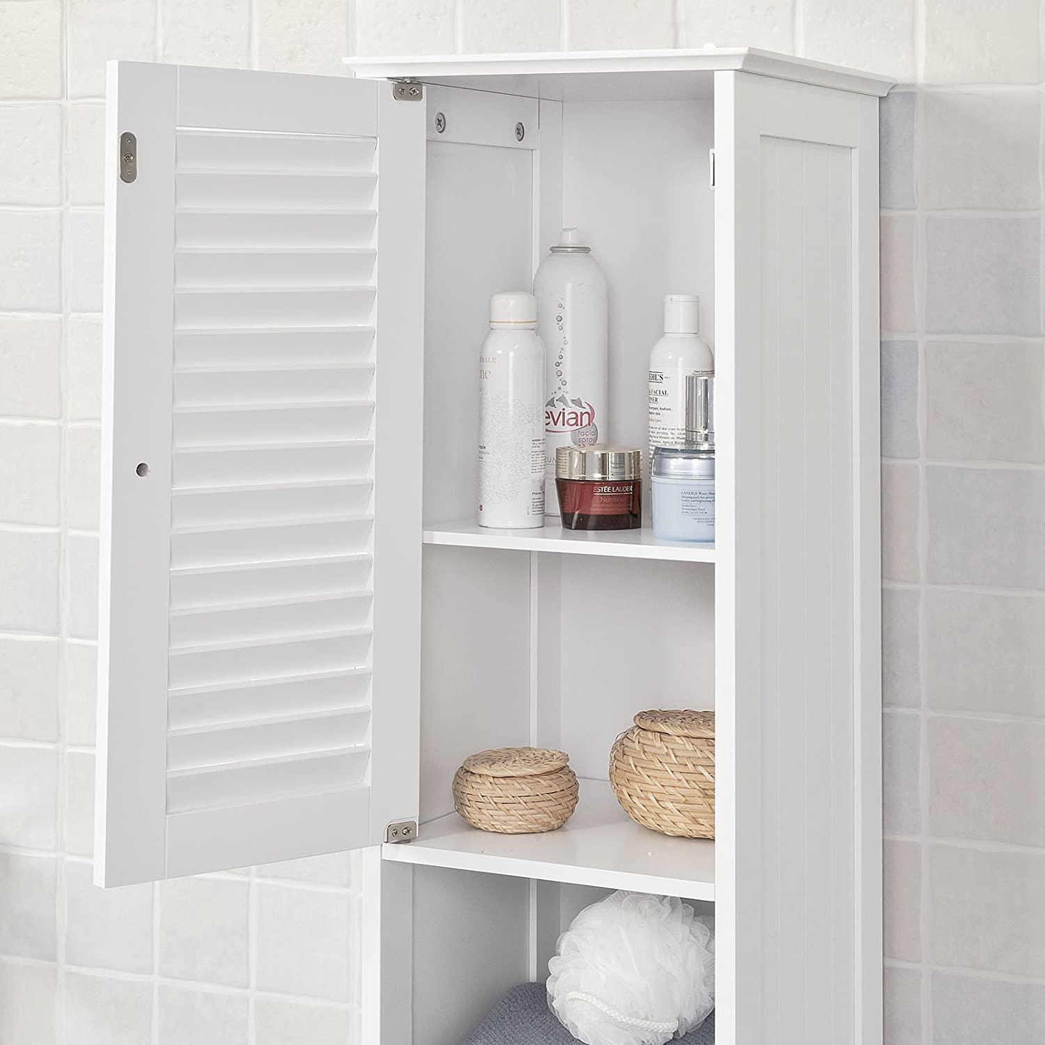 Freestanding Tall Bathroom Cabinet 170x32x30 cm V178-84713