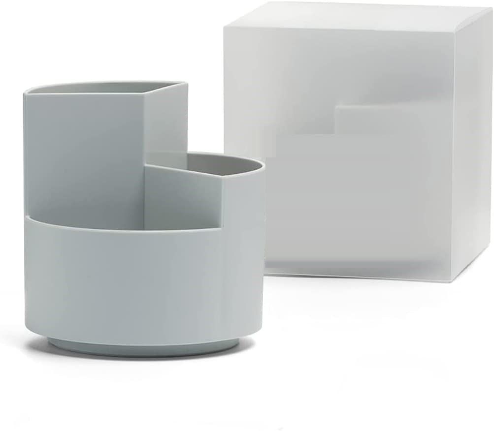 360 degree rotating multi-functional pen holder with 3 separate layer for office desk organiser (Grey) V178-84787